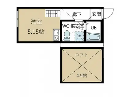 WITH PLACE大岡(ワンルーム/2階)の間取り写真