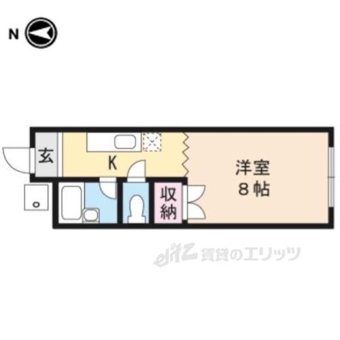 メゾン竹井(1K/1階)の間取り写真
