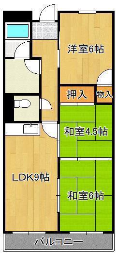 富士山荘(3LDK/2階)の間取り写真