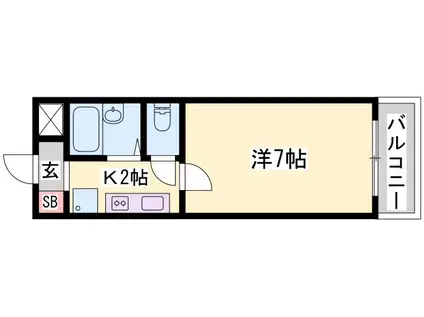 雅ガーデンハイツ(1K/2階)の間取り写真