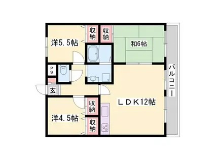 COZY COURT M(3LDK/3階)の間取り写真