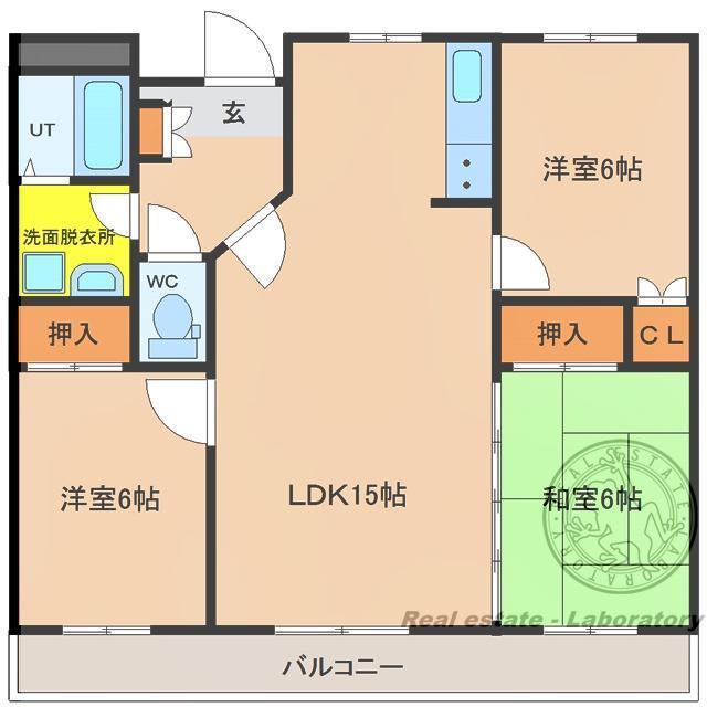 パストラル柳丸 I(3LDK/7階)の間取り写真