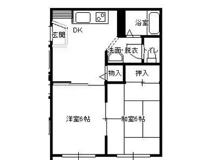 フレグランス太田屋(2DK/1階)の間取り写真