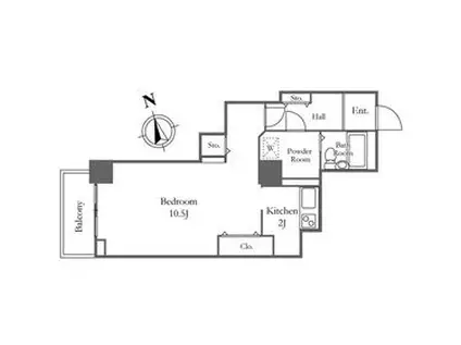 リバーシティ21新川(1LDK/29階)の間取り写真