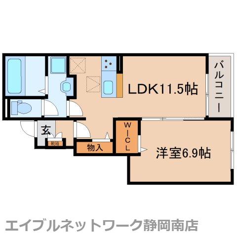 T-TASHIRO I(1LDK/1階)の間取り写真