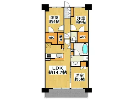 シティテラス越谷レイクタウン(3LDK/7階)の間取り写真