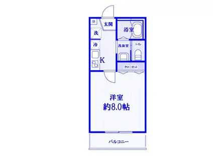 キャメル土呂町(1K/2階)の間取り写真