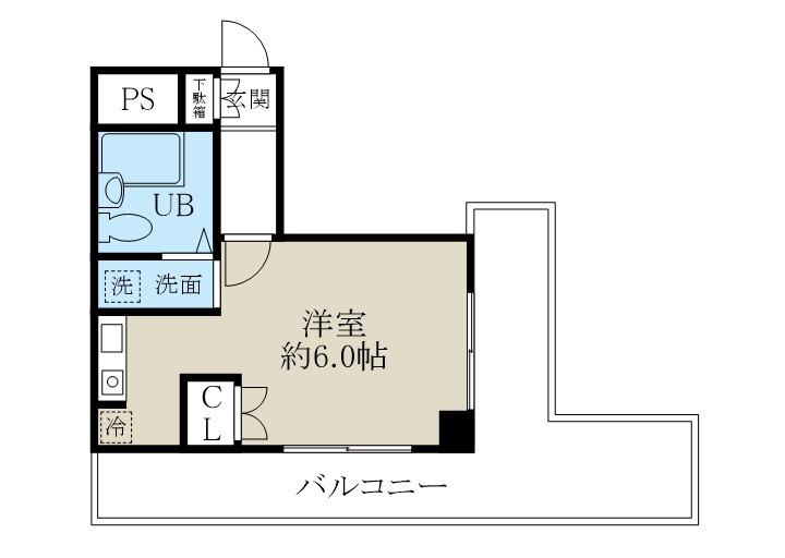 リバティプラザ本町(ワンルーム/10階)の間取り写真