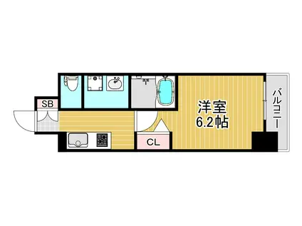 エスリード大阪ラ・リュール(1K/5階)の間取り写真