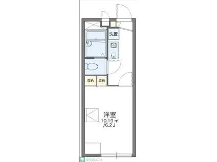 レオパレスチェリーガーデンC(1K/1階)の間取り写真