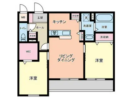 VANGUARD HIYOSHI(2LDK/2階)の間取り写真