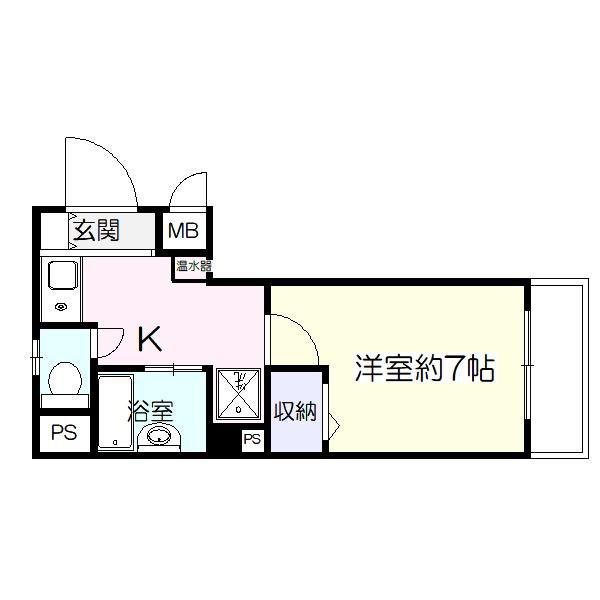 N-CUBEIII(1K/2階)の間取り写真