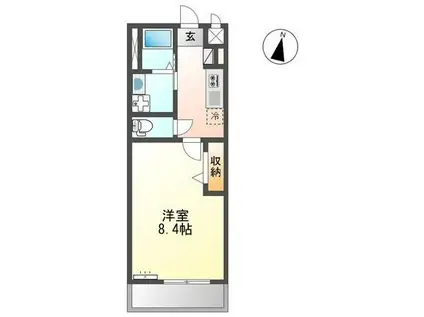 ELEGANZ(1K/2階)の間取り写真