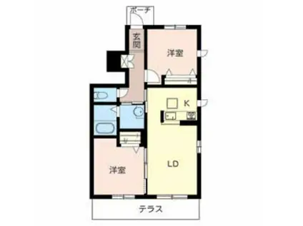 シャーメゾン塩屋(2LDK/1階)の間取り写真