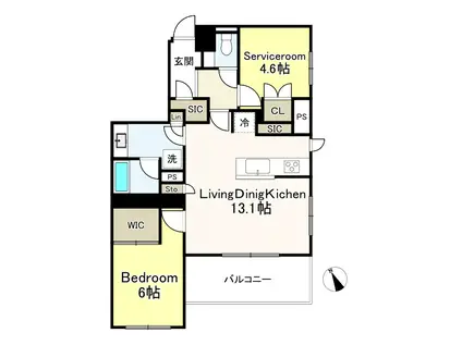 サンウッド吉祥寺南町一丁目(1SLDK/2階)の間取り写真