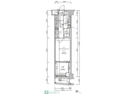 WEAVE BASE -ITABASHI HONCHO(1LDK/10階)の間取り写真