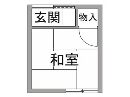 大雪荘(ワンルーム/2階)の間取り写真