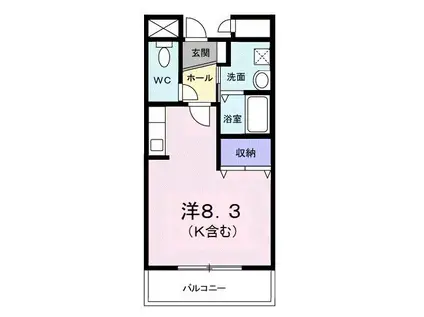 COURT LIVELY(ワンルーム/3階)の間取り写真