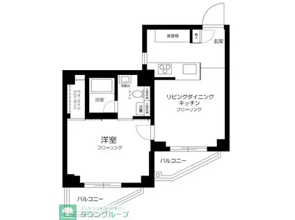 カノン押上(1LDK/2階)の間取り写真