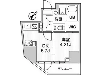 ARKMARK巣鴨STA(1DK/2階)の間取り写真