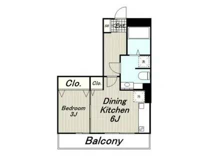 ロイヤルコートKAY(1DK/1階)の間取り写真