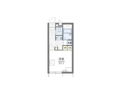 レオパレスK&A(1K/1階)の間取り写真