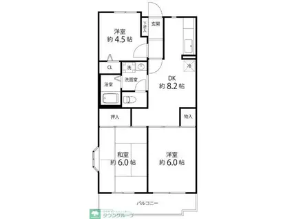 FS GARDEN八幡山(3DK/2階)の間取り写真