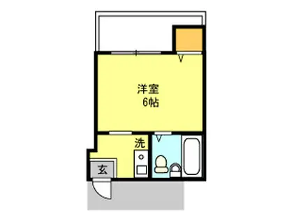 第16シンエイビル(1K/3階)の間取り写真