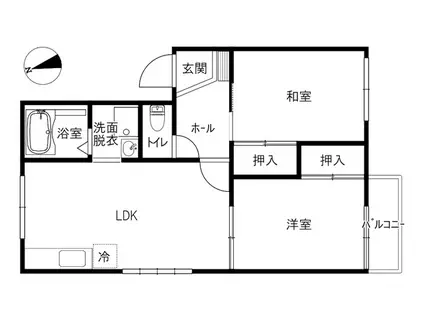 フレグランスSK2(2LDK/2階)の間取り写真