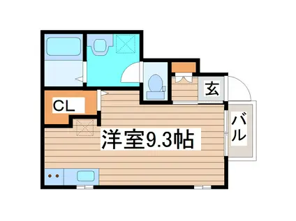 メトロコート六丁の目(ワンルーム/1階)の間取り写真