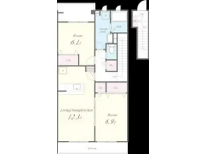 ネオビヤンI(2LDK/2階)の間取り写真