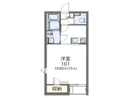 レオネクストKIYOKO(1K/1階)の間取り写真