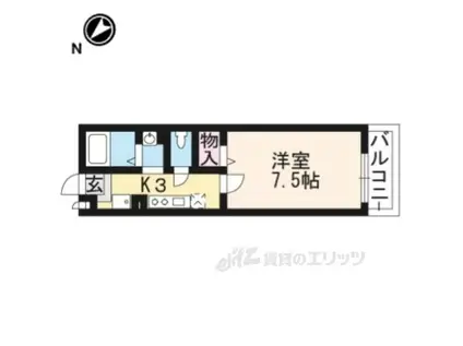 アーク西町(1K/2階)の間取り写真