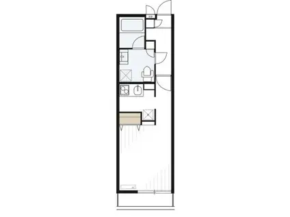 リブリ西谷(1K/2階)の間取り写真