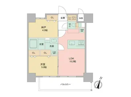 LOUIS RESIDENCE弁天町(1SLDK/6階)の間取り写真