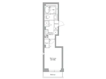 セゾンクレール(1K/3階)の間取り写真