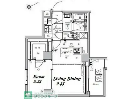 メイクスデザイン大森II(1LDK/6階)の間取り写真