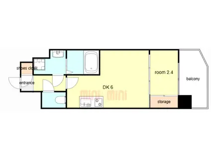 セレニテ元町アリエ(1DK/10階)の間取り写真