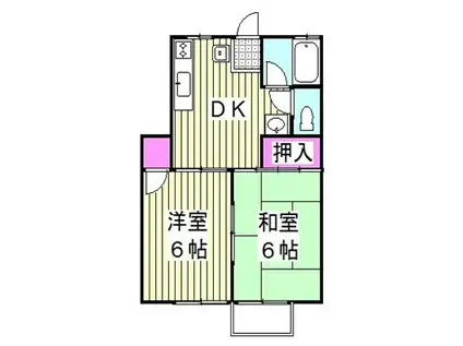 サンハイツ(2DK/1階)の間取り写真