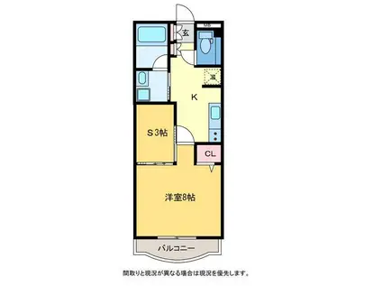 WISTERIA(1SK/2階)の間取り写真