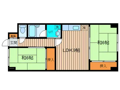 エスアイマンション(2LDK/4階)の間取り写真