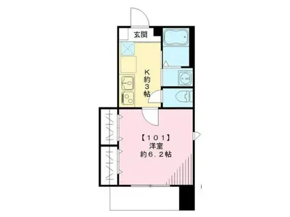 MODISH(1K/1階)の間取り写真