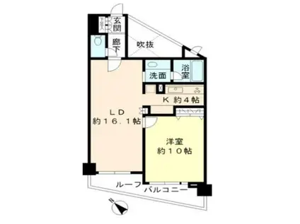 ヒューリック目黒三田(1LDK/5階)の間取り写真