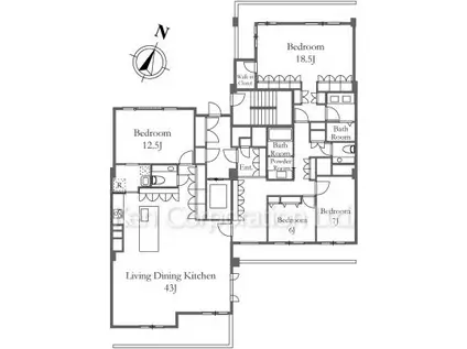 広尾ガーデンヒルズ(4LDK/14階)の間取り写真