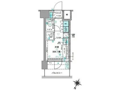 コムレジ赤羽 学生棟(ワンルーム/4階)の間取り写真
