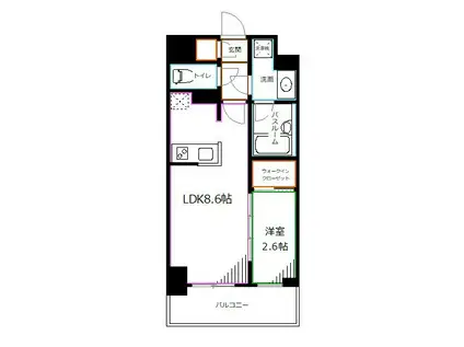 KDXレジデンス上石神井II(1LDK/5階)の間取り写真