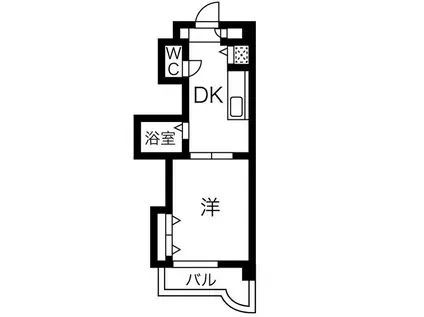ヴィラ セゾン(1DK/3階)の間取り写真