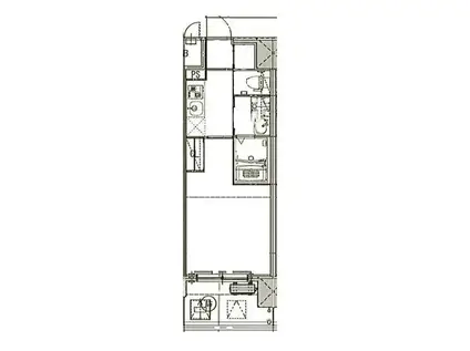 CREST TAPP野田(1K/10階)の間取り写真