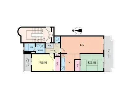 サンモリッツ宮崎台(2LDK/1階)の間取り写真