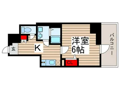 N-STAGE MATSUDO(1K/2階)の間取り写真